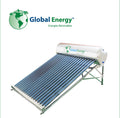 Calentador solar marca GlobalEnergy de alta capacidad térmica para 6 personas, distribuido por KalorSol.