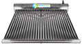 Calentador solar térmico de capacidad masiva marca NovoSol, diseñado para uso residencial e industrial ligero para 10 personas.
