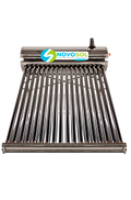 Calentador solar de alta capacidad marca NovoSol, diseñado para el abastecimiento continuo de 6 personas.