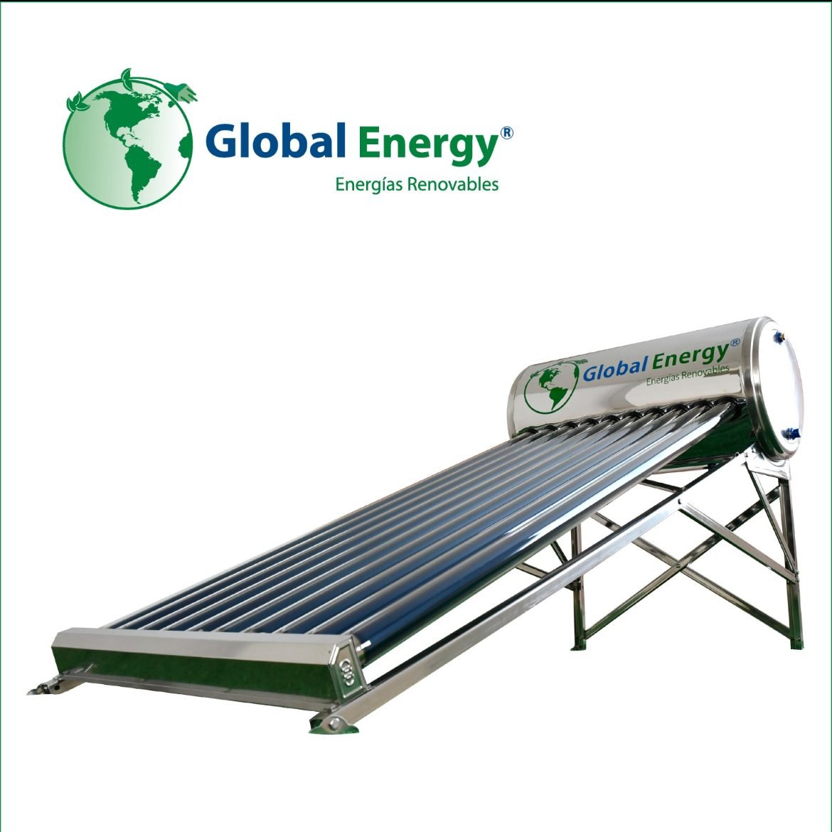 Calentador Solar Global Energy Alta Presión para 2 Personas (10 Tubos)