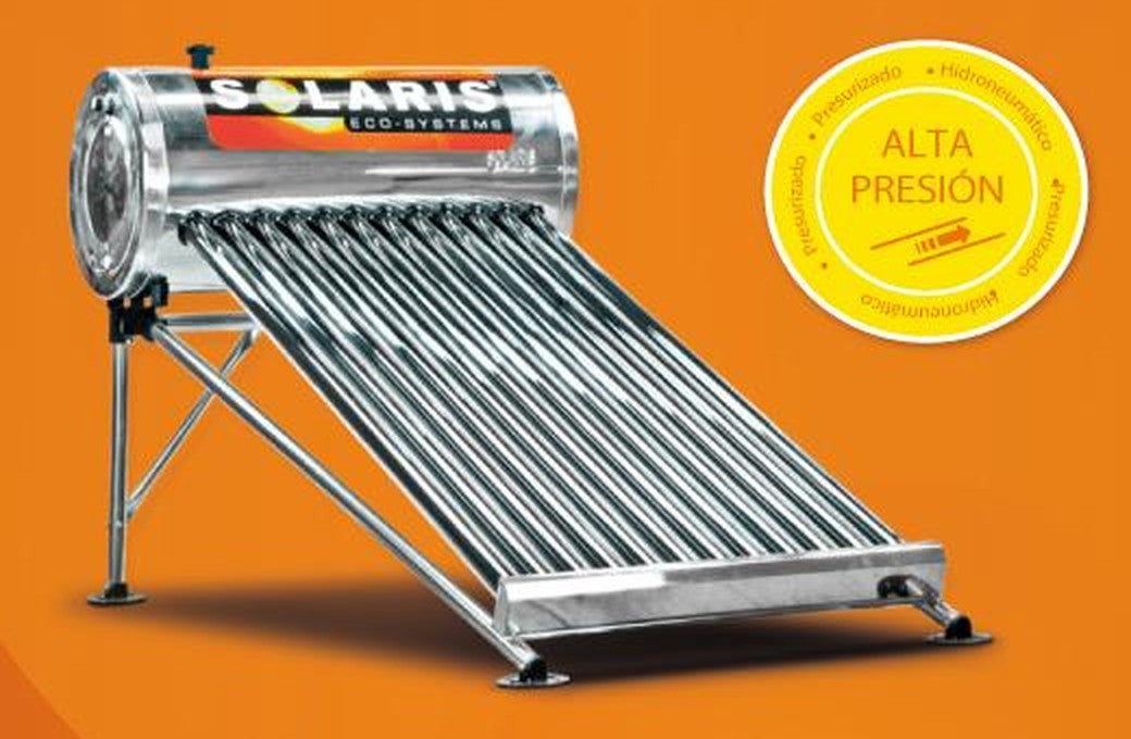 Calentador solar Solaris de alta presión (presurizado) con tubos heat pipe